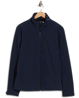 Calvin Klein Stand Collar Soft Shell Jacket - Blue