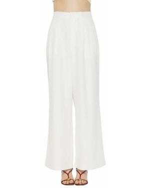 Alexia Admor Arlo Pleated Wide Leg Pants - White
