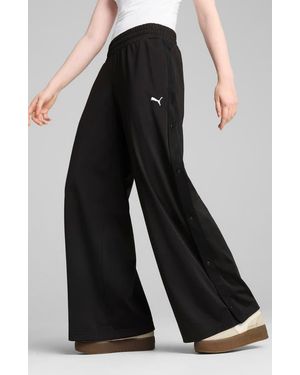 PUMA Low Rise Popper Side Snap Pants - Black