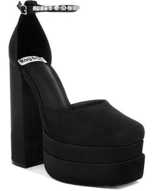Rag & Co Martini Platform Pump - Black