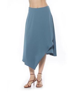 Alexia Admor Jess Asymmetric Midi Skirt - Blue