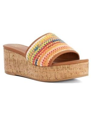 Dune Kissess Slide Sandal - Brown