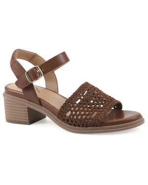 White Mountain Cortland Block Heel Sandal - Brown