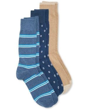 Ted Baker Pack Of 3 Crew Socks - Blue