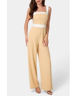 Bebe Colorblock Jumpsuit - Natural