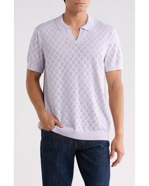 Bonobos Pointelle Knit Johnny Collar Polo - White