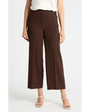 Amanda + Chelsea Wide Leg Crop Pants - Brown