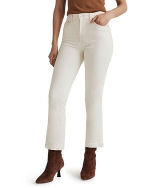 Madewell Kick Out Crop Mid Rise Jeans - White