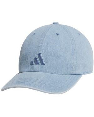 adidas Embroidered Denim Baseball Cap - Blue