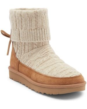 UGG Classic Mini Cable Knit Bootie - Brown