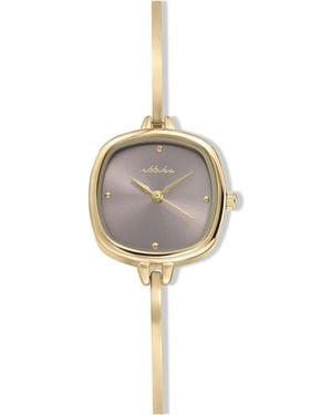 Ettika Square Case Slim Strap Watch - Gray