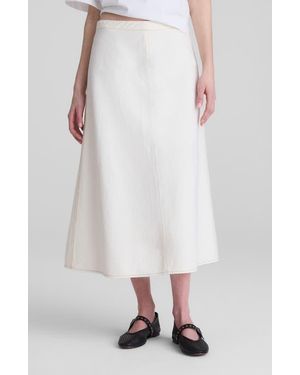 Madewell Bias Organic Cotton Midi Skirt - White