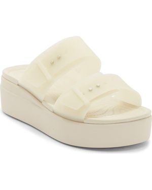 Crocs™ Brooklyn Platform Wedge Slide Sandal - White