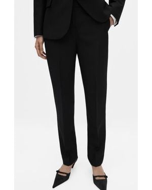 Mango Straight Leg Suit Pants - Black
