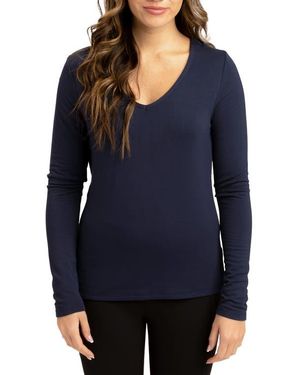 Threads For Thought Lorelai Feather Fleece Top - Blue