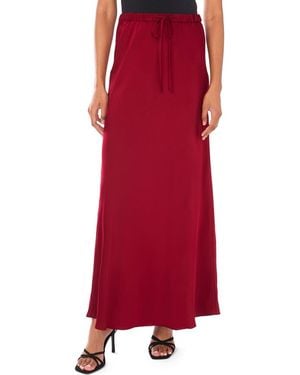 Parker Drawstring Maxi Skirt - Red