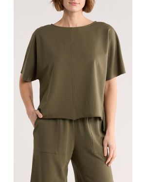 Caslon Relaxed French Terry Shirt - Green