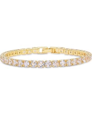 Steeltime 18K Plated Tennis Bracelet - Metallic