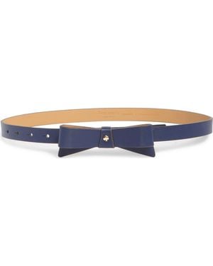 Kate Spade Bow Belt With Spade - Blue