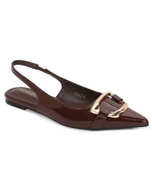 BERNESS Caeli Buckle Slingback Flat - Brown