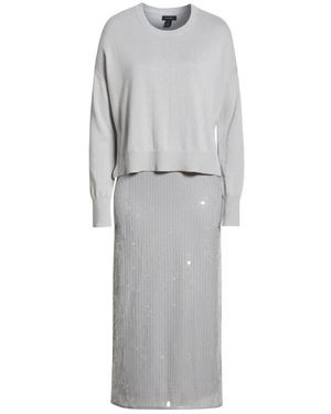 Halogen® Sequin Slipdress & Sweater Set - Gray