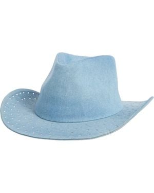 David & Young Rhinestone Embellished Cowboy Hat - Blue