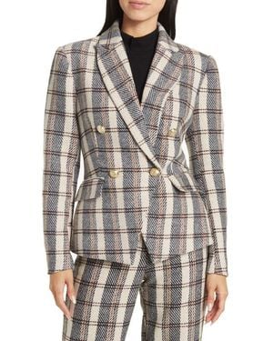 Alexia Admor Double Breasted Tweed Jacket - Gray
