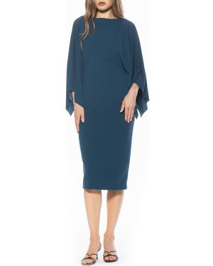 Alexia Admor Billie Bateau Neck Midi Dress - Blue