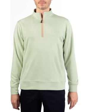 Tailorbyrd Ottoman Quarter Zip Sweater - Green