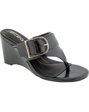 BCBGeneration Seema Wedge Slide Sandal - Black