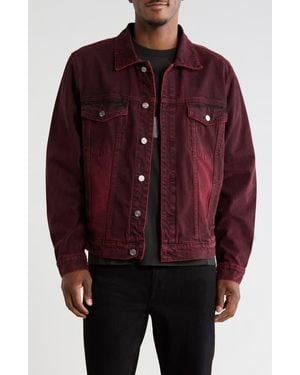 RTA Elmer Denim Trucker Jacket - Red