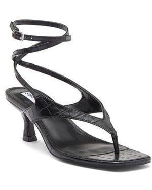 Steve Madden Rayger Ankle Strap Heel Sandal - Black