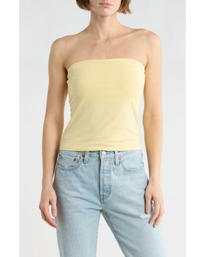Abound Knit Tube Top - Blue