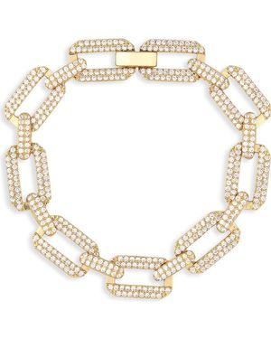 Electric Picks Prestige Pavé Cubic Zirconia Chain Bracelet - White