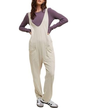 Wishlist Knit Open Back Jumpsuit - Natural