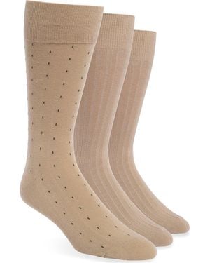 Lorenzo Uomo 3-Pack Crew Socks - Natural