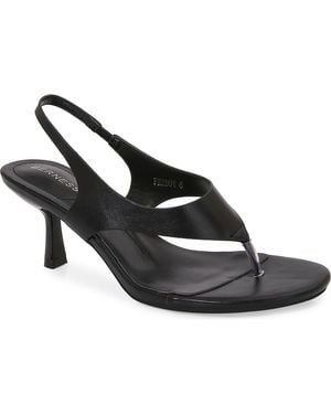 BERNESS Freddy Kitten Heel Thong Sandal - Black