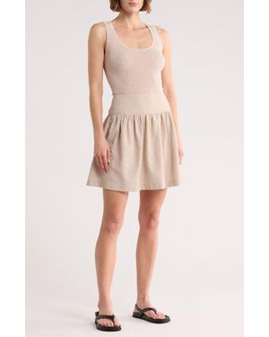 Max Studio Textured Miniskirt - Natural