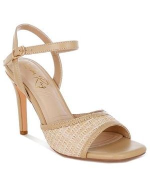 LONDON RAG Vilasta Raffia Stiletto Sandal - Natural