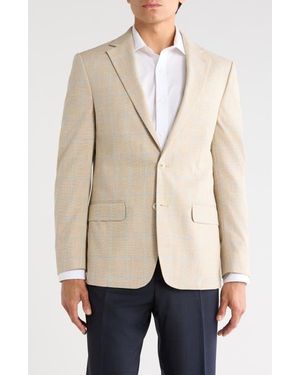Original Penguin Textured Windowpane Two-Button Sport Coat - Natural