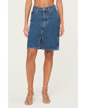 DL1961 Lexie High Waist Denim Skirt - Blue