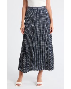 Max Studio Pleated Maxi Skirt - Blue