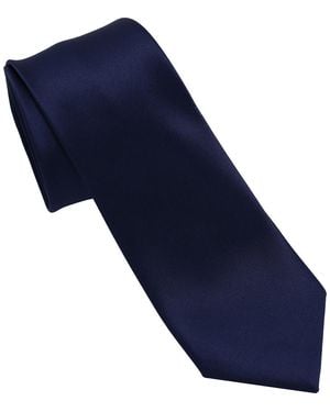 DKNY Solid Satin Tie - Blue