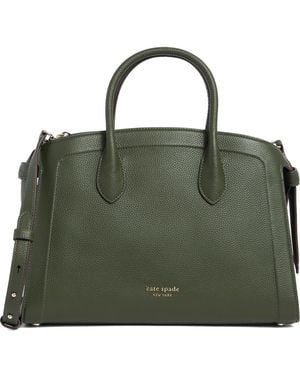 Kate Spade Knott Large Zip Top Satchel Bag - Green