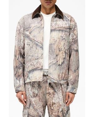 Represent X Realtree Print Trucker Jacket - Brown
