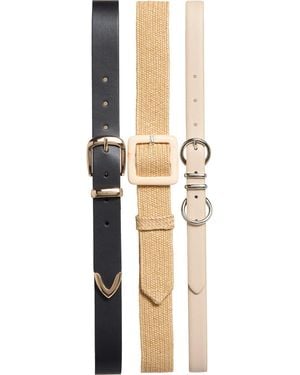 Vince Camuto 3-For-1 Assorted Belt Set - White