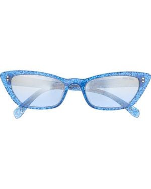 Miu Miu 53Mm Cat Eye Sunglasses - Blue