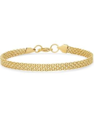 Steeltime 18K Plated Mesh Chain Bracelet - Metallic