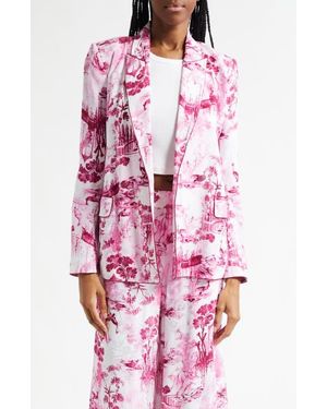 L'Agence Jordana Tie Waist Blazer - Pink