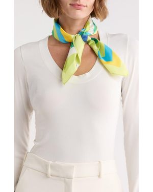 Steve Madden Intersecting Stripe Square Scarf - White